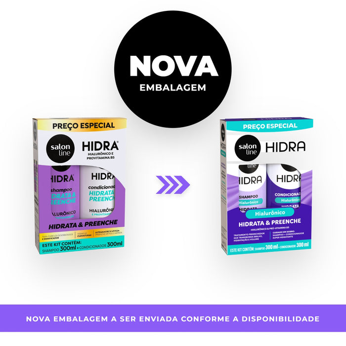 Salon Line Hidra Hyaluronic Acid Shampoo & Conditioner Kit – detail – Buy now at MKPBR.COM – Worldwide Shipping
