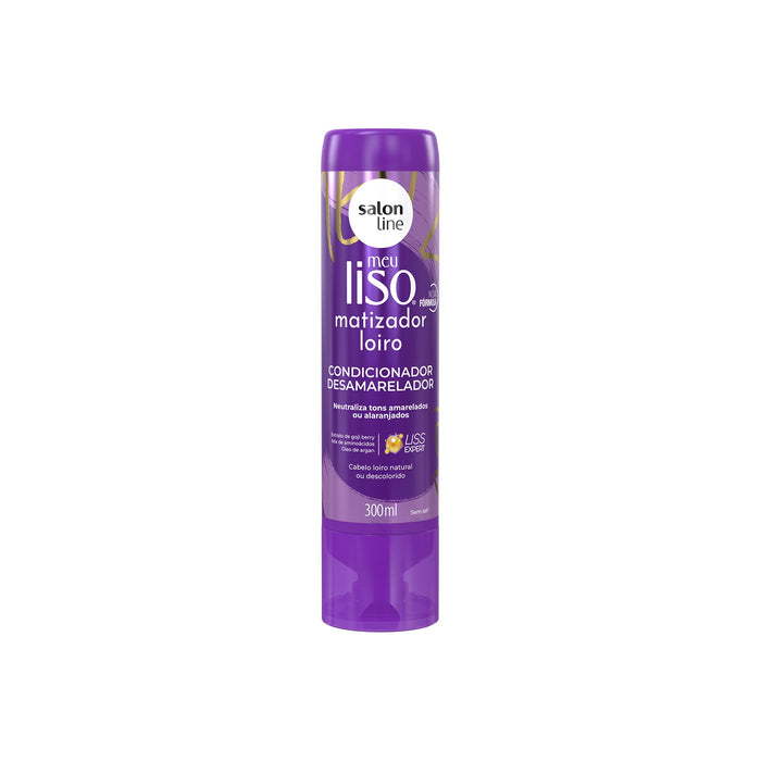 Salon Line Meu Liso Blonde Toning Conditioner – front view – Buy now at MKPBR.COM – Worldwide Shipping