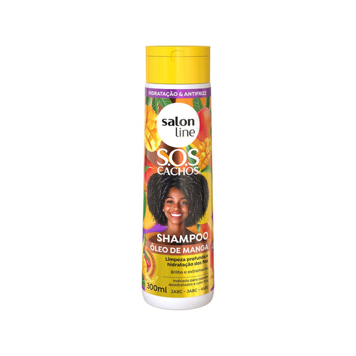Salon Line S.O.S Cachos Mango Oil Shampoo – front view – Buy now at MKPBR.COM – Worldwide Shipping