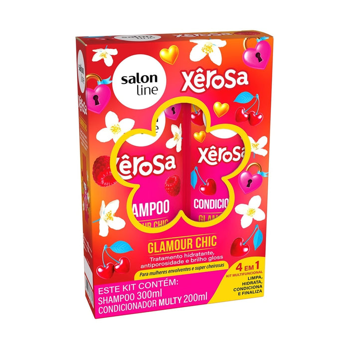 Salon Line Xêrosa Glamour Chic Shampoo & Conditioner Kit – front view – Buy now at MKPBR.COM – Worldwide Shipping