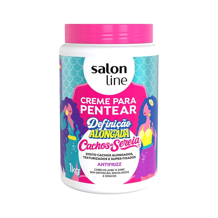Salon Line Cachos de Sereia Elongated Definition Leave-In Styling Cream – front view – Buy now at MKPBR.COM – Worldwide Shipping
