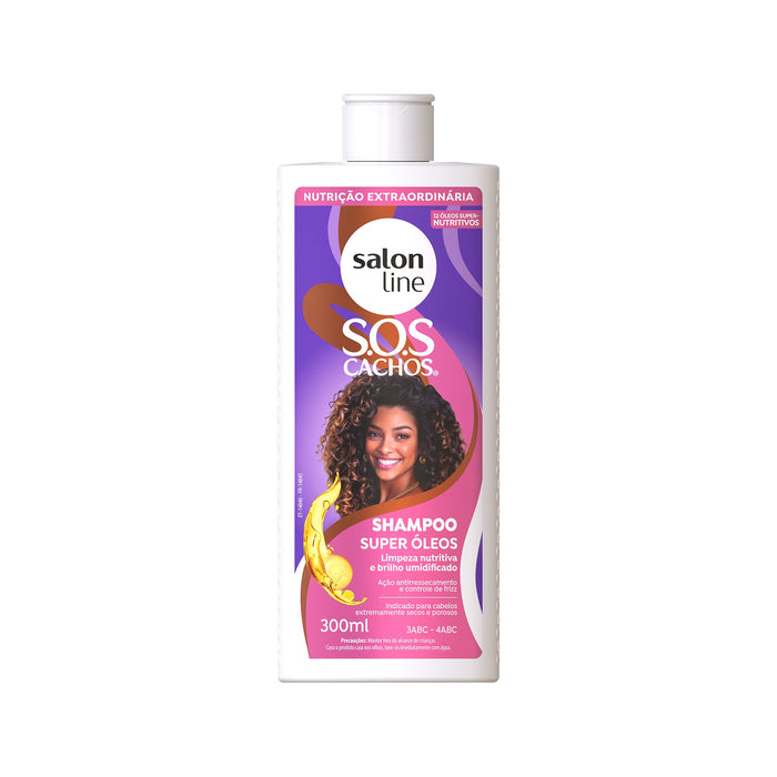 Salon Line S.O.S Cachos Super Óleos Shampoo & Conditioner Kit – back label – Buy now at MKPBR.COM – Worldwide Shipping