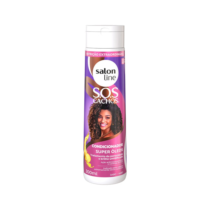 Salon Line S.O.S Cachos Super Oils Conditioner – front view – Buy now at MKPBR.COM – Worldwide Shipping