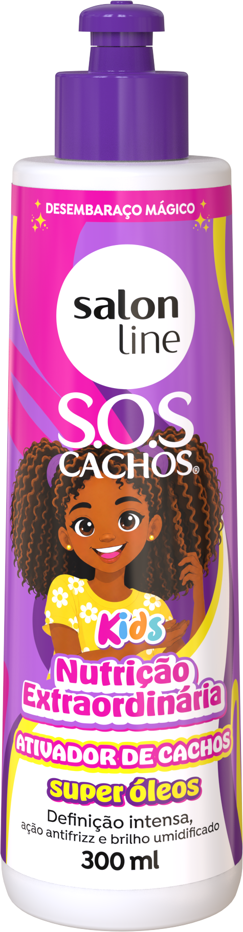 Salon Line S.O.S Cachos Kids Super Óleos Curl Activator – front view – Buy now at MKPBR.COM – Worldwide Shipping