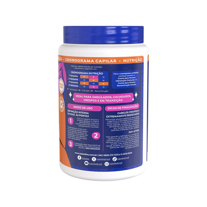 Salon Line Repairing Nourishment Leave-In Styling Cream – back label – Buy now at MKPBR.COM – Worldwide Shipping