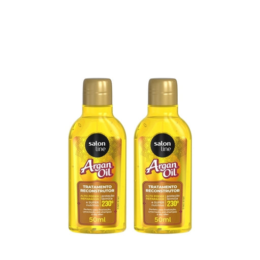 Salon Line Cachos dos Sonhos Multy Argan Treatment Oil Duo 2 x 50 ml Brazilian reconstructing hair oil – Buy now at MKPBR.COM – Worldwide Shipping