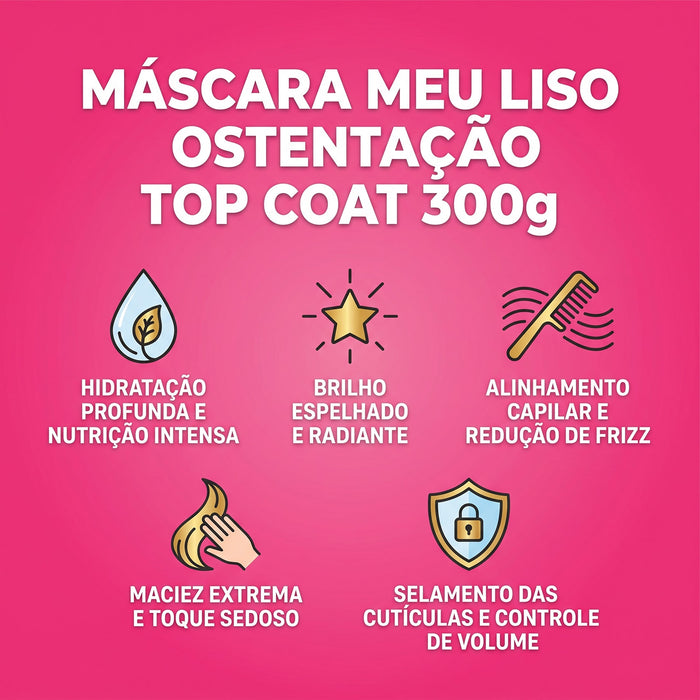 Salon Line Meu Liso Ostentação Top Coat Hair Mask – detail – Buy now at MKPBR.COM – Worldwide Shipping