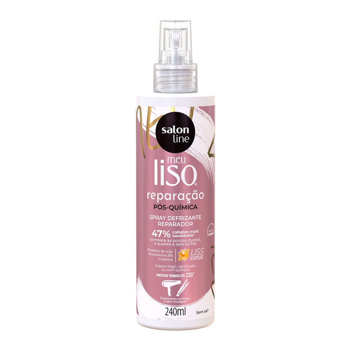 Salon Line Meu Liso Reparação Defrizzing Heat Protectant Spray – front view – Buy now at MKPBR.COM – Worldwide Shipping