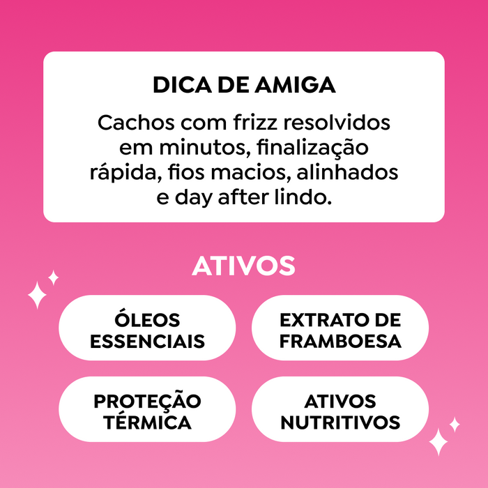 Salon Line S.O.S Cachos De Repente Pronta Treat & Finish Hair Oil – back label – Buy now at MKPBR.COM – Worldwide Shipping