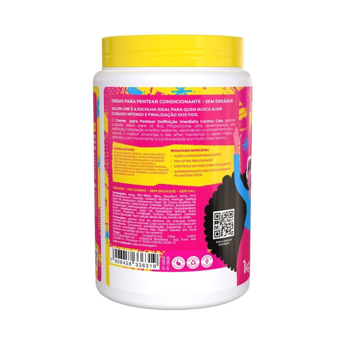 Salon Line Cachos Cola Brazilian curl definition combing cream 1 kg – Buy now at MKPBR.COM – Worldwide Shipping