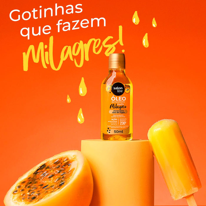 Salon Line Cachos dos Sonhos Multy Milagres Passion Fruit & Argan Treatment Oil – detail – Buy now at MKPBR.COM – Worldwide Shipping