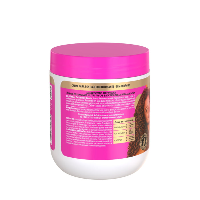 Salon Line S.O.S Cachos De Repente Pronta Ultra Gloss Leave-In Styling Cream – back label – Buy now at MKPBR.COM – Worldwide Shipping
