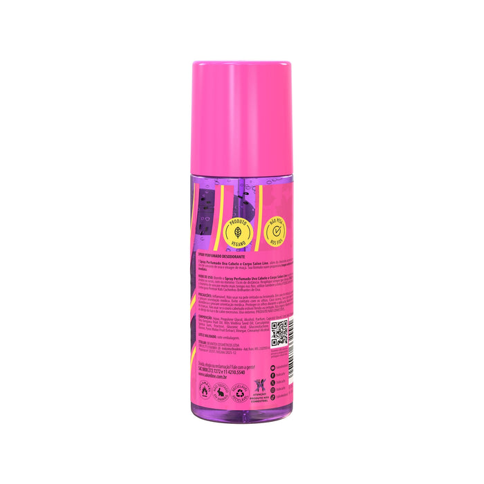 Salon Line Kids Grape Perfumed Hair & Body Mist – back label – Buy now at MKPBR.COM – Worldwide Shipping