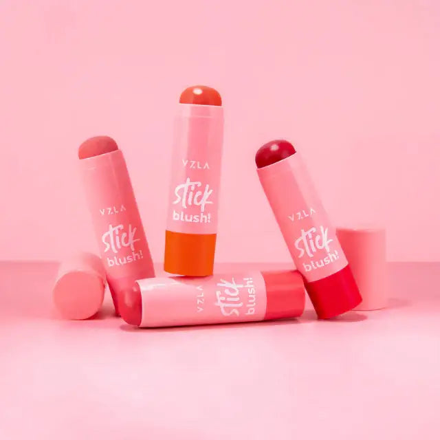 Vizzela Blush Stick – 4 Versatile Shades, Creamy Texture – 0.25 oz (7g) – Buy now at MKPBR.COM – Worldwide Shipping