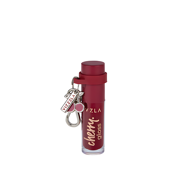 Vizzela Cherry Gloss Keychain Lip Gloss – Cherry Tint, Hyaluronic Acid & Vitamin E – 0.24 oz (7g) – Buy now at MKPBR.COM – Worldwide Shipping