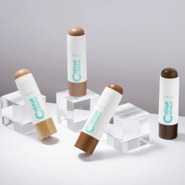 Vizzela Cream Contour Stick – 4 Shades, Velvety Finish, Easy Blend, Natural Depth