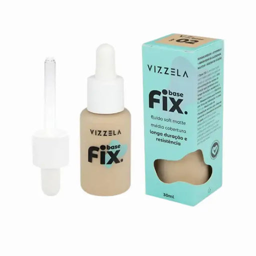 Vizzela FIX Liquid Foundation – 18 Shades, Medium Coverage, Long-Lasting & Water-Resistant – 1.01 fl oz (30ml) – Buy now at MKPBR.COM – Worldwide Shipping