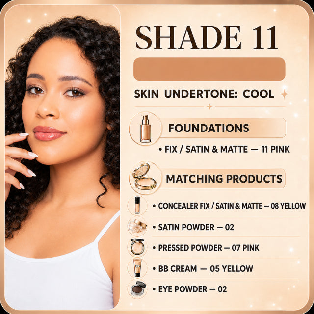 Vizzela Fix Liquid Foundation – 18 Shades, Medium Coverage, Long-Lasting & Water-Resistant – 1.01 fl oz (30ml)