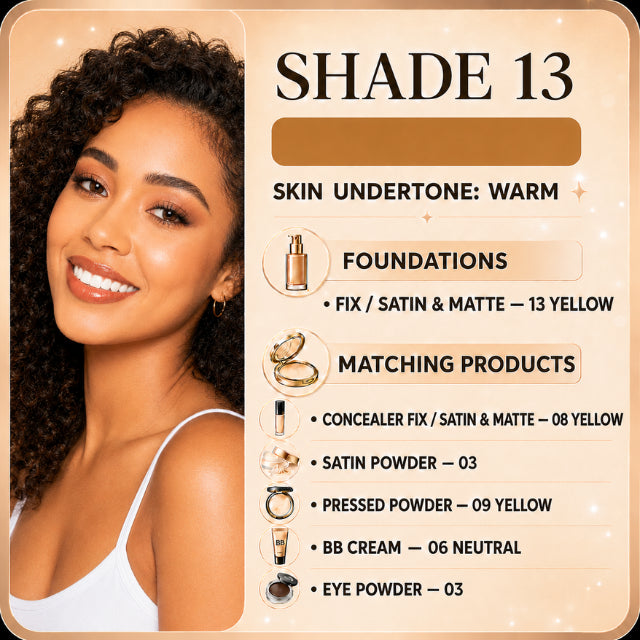 Vizzela Fix Liquid Foundation – 18 Shades, Medium Coverage, Long-Lasting & Water-Resistant – 1.01 fl oz (30ml)