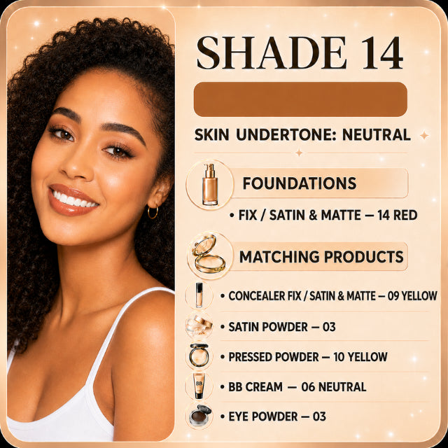 Vizzela Fix Liquid Foundation – 18 Shades, Medium Coverage, Long-Lasting & Water-Resistant – 1.01 fl oz (30ml)