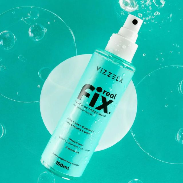 Vizzela Real Fix Makeup Setting Spray 5.07 fl oz 150ml Brazilian Makeup – Buy now at MKPBR.COM – Worldwide Shipping