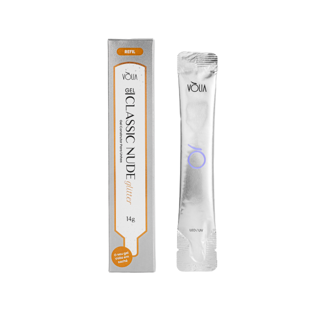 Vòlia Classic Glitter Nude Builder Gel 14g neutral shade with delicate sparkle effect – Buy now at MKPBR.COM – Worldwide Shipping