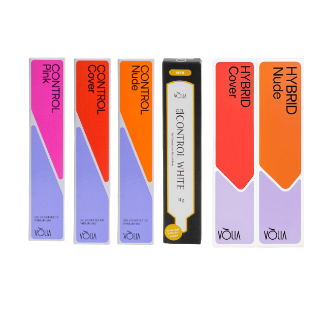 Vòlia Control and Hybrid builder gel refill collection featuring high-precision formulas – Buy now at MKPBR.COM – Worldwide Shipping