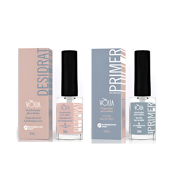 Vòlia Gel Nail Prep Duo salon essentials from the leading Brazilian cosmetics brand – Buy now at MKPBR.COM – Worldwide Shipping
