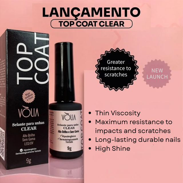 Vòlia Top Coat Clear 9g no-wipe high-gloss sealer for long-lasting scratch resistance – Buy now at MKPBR.COM – Worldwide Shipping