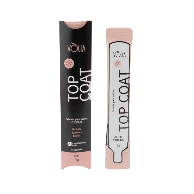 Vòlia Top Coat Clear no-wipe high-gloss sealer available in sachet formats – Buy now at MKPBR.COM – Worldwide Shipping