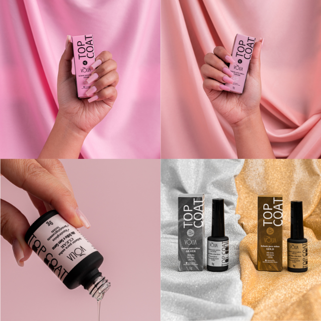 Vòlia Top Coat complete format availability - all 5 variants in both bottle and sachet – Buy now at MKPBR.COM – Worldwide Shipping