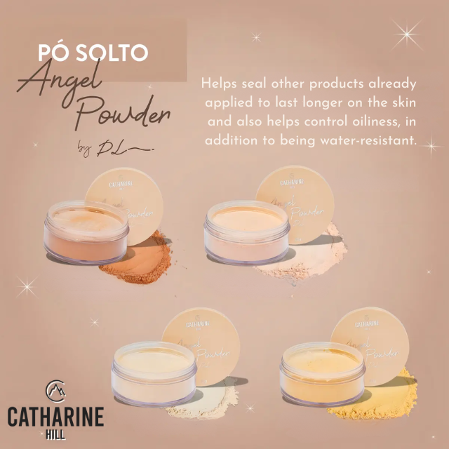 Catharine Hill Angel Powder Loose Face Powder by Pri Lessa – Ultrafine Matte Setting Powder 0.35 oz (10g) – Water-resistant velvety texture – Buy now at MKPBR.COM – Worldwide Shipping
