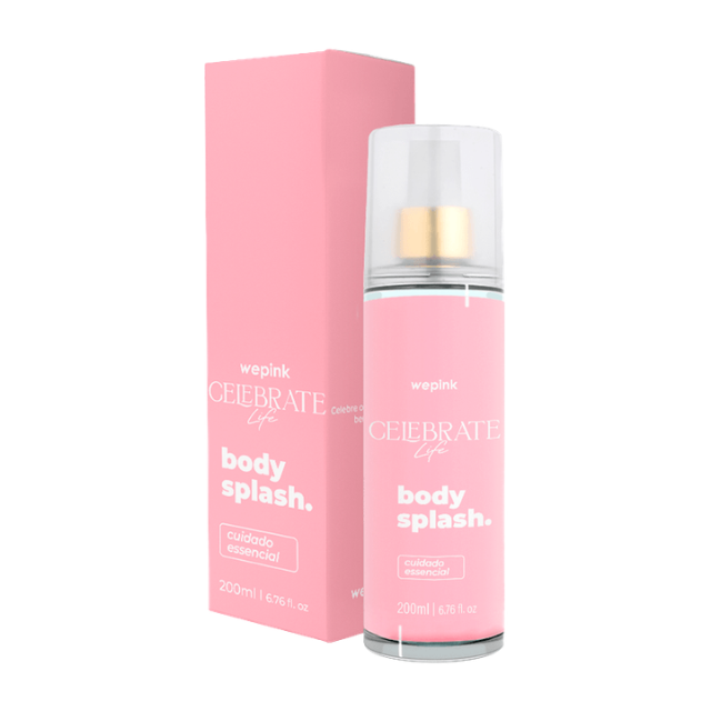 Wepink Celebrate Life Deodorant Cologne 200ml – Authentic Brazilian fragrance with prolonged well-being. Buy now at MKPBR.COM – Worldwide Shipping.