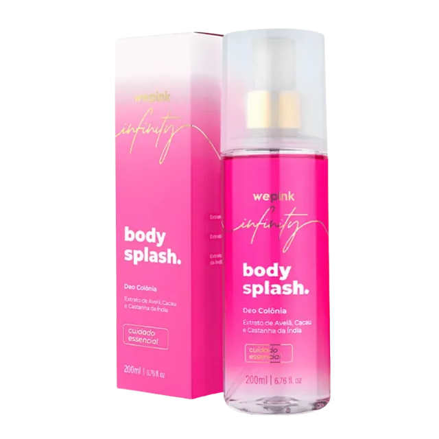 Wepink Infinity Deodorant Cologne 200ml – Authentic Brazilian fragrance with empowering well-being. Buy now at MKPBR.COM – Worldwide Shipping.
