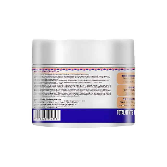 Widi Care Juba Hydro-Nourishing Hair Mask for Curly & Coily Hair Back Label– 17.64 oz (500g) – Authentic Brazilian hair treatment – Buy now at MKPBR.COM – Worldwide Shipping