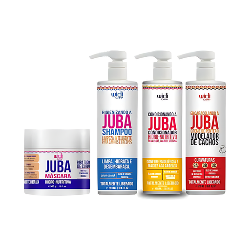 Widi Care Complete Juba Hydro-Nourishing & Defining Hair Kit (4-Piece Set) – Comprehensive wavy curly coily hair care – Buy now at MKPBR.COM – Worldwide Shipping
