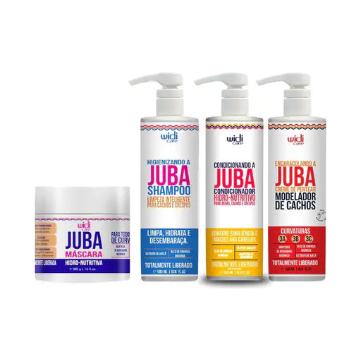 Widi Care Complete Juba Hydro-Nourishing & Defining Hair Kit (4-Piece Set) – Comprehensive wavy curly coily hair care – Buy now at MKPBR.COM – Worldwide Shipping