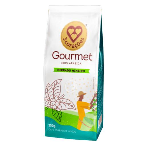 3 CORAÇÕES - Gourmet - CERRADO MINEIRO - 250g - Brazilian Coffee MKPBR - Brazilian Brands Worldwide