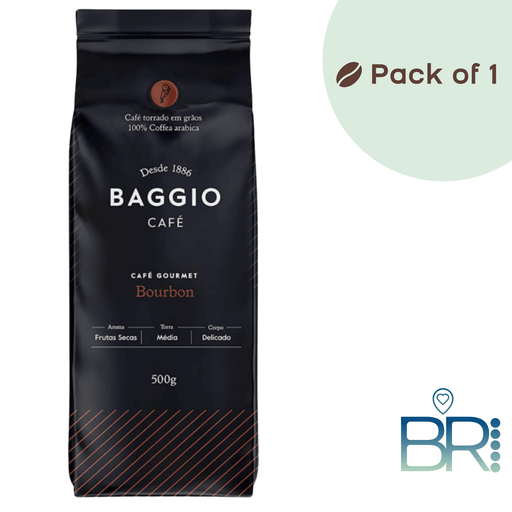 BAGGIO Gourmet Bourbon- Roasted Beans - 500g - Brazilian Coffee MKPBR - Brazilian Brands Worldwide