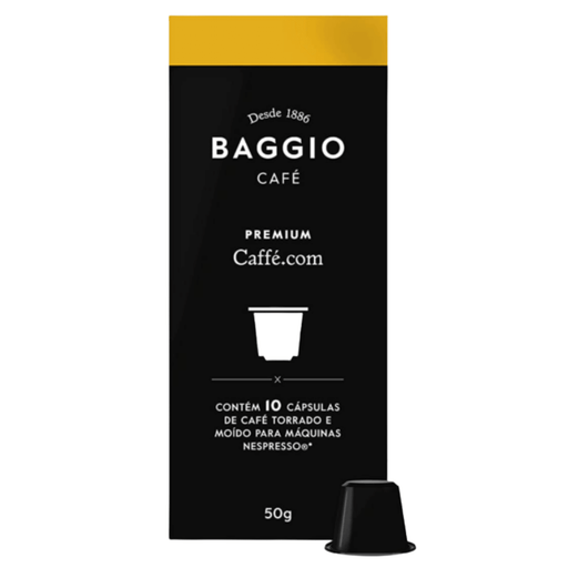 BAGGIO Premium Caffé.Com -10 Capsules - Brazilian Coffee MKPBR - Brazilian Brands Worldwide