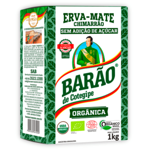 BARÃO - Erva Mate - Organic - Vacuum - 1 kg MKPBR - Brazilian Brands Worldwide