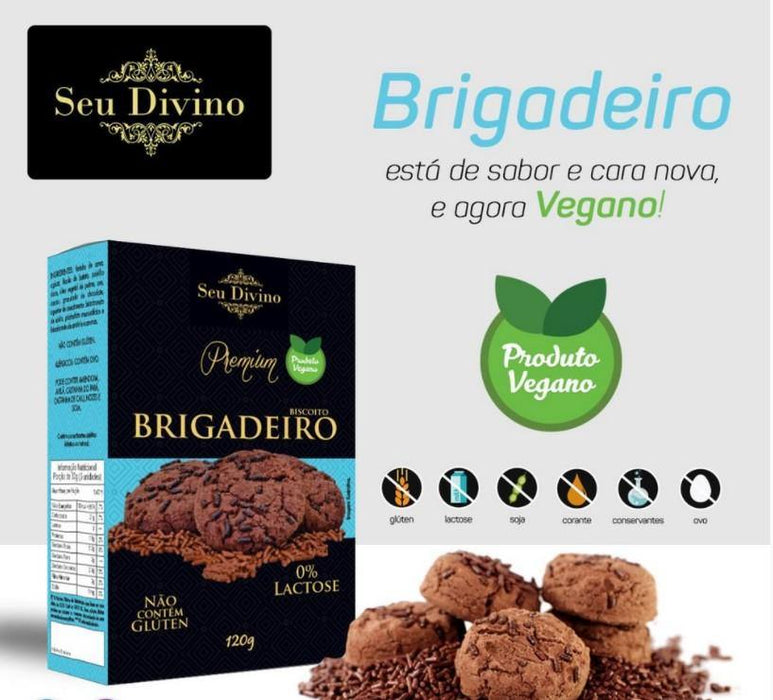 COOKIES - Seu Divino - Premium Brigadeiro Cookies - Gluten Free and Vegan - 120g MKPBR - Brazilian Brands Worldwide