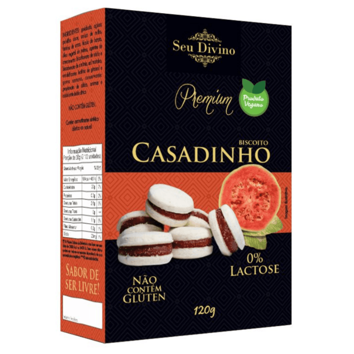 COOKIES - Seu Divino - Premium Guava Casadinho - Vegan Gluten Free and Milk Free - 120g MKPBR - Brazilian Brands Worldwide