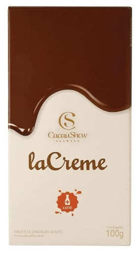 Chocolate Lacreme Tablet Milk Cream 100G - Cacau Show MKPBR - Brazilian Brands Worldwide