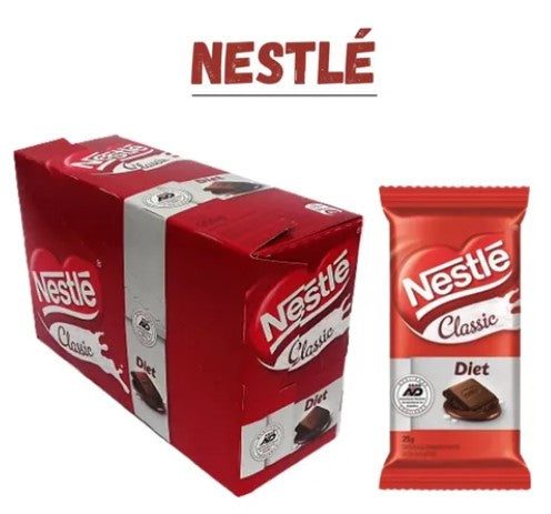 Classic Diet Milk Chocolate 25g - Box of 22 units - Nestlé MKPBR - Brazilian Brands Worldwide