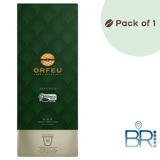 ORFEU Organic - 10 Capsules - Brazilian Coffee MKPBR - Brazilian Brands Worldwide