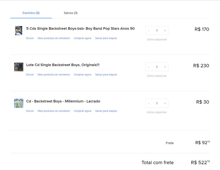 Personal Shopper | Buy from Brazil - CD e DVD BackstreetBoys - 3 KITS - DDP- MKPBR - Brazilian Brands Worldwide