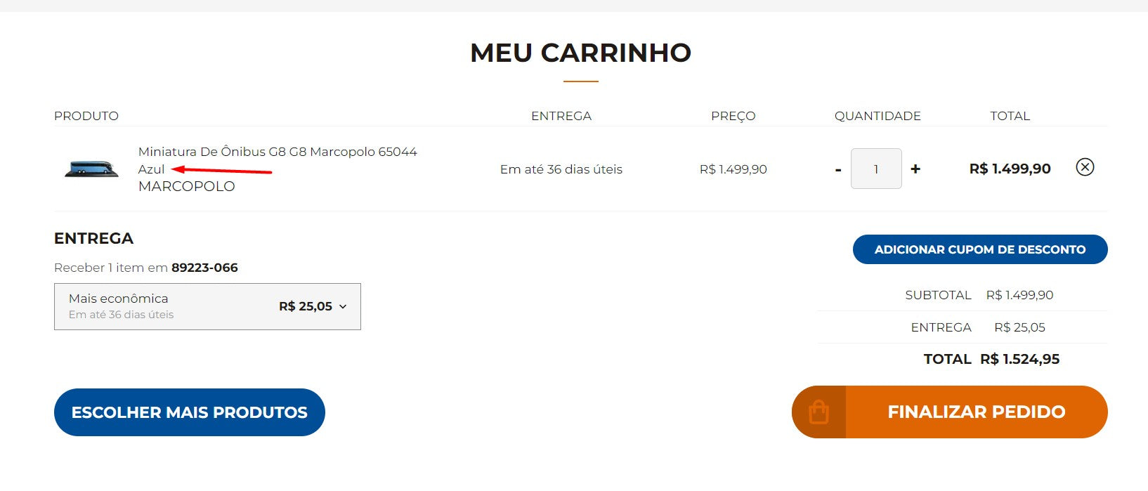Personal Shopper | Buy from Brazil - Miniatura De Ônibus G8 G8 Marcopolo 65044 - 1 unit(DDP)- MKPBR - Brazilian Brands Worldwide