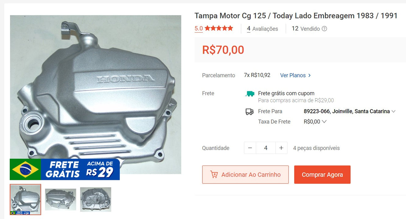 Personal Shopper | Buy from Brazil - Motocycle parts - 15 items (DDP) MKPBR - Brazilian Brands Worldwide