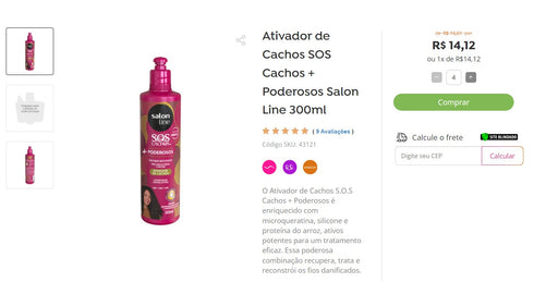 Personal Shopper | Buy from Brazil - Shampoo and Conditioner Kit - SALONLINE - 8 itens- MKPBR - Brazilian Brands Worldwide
